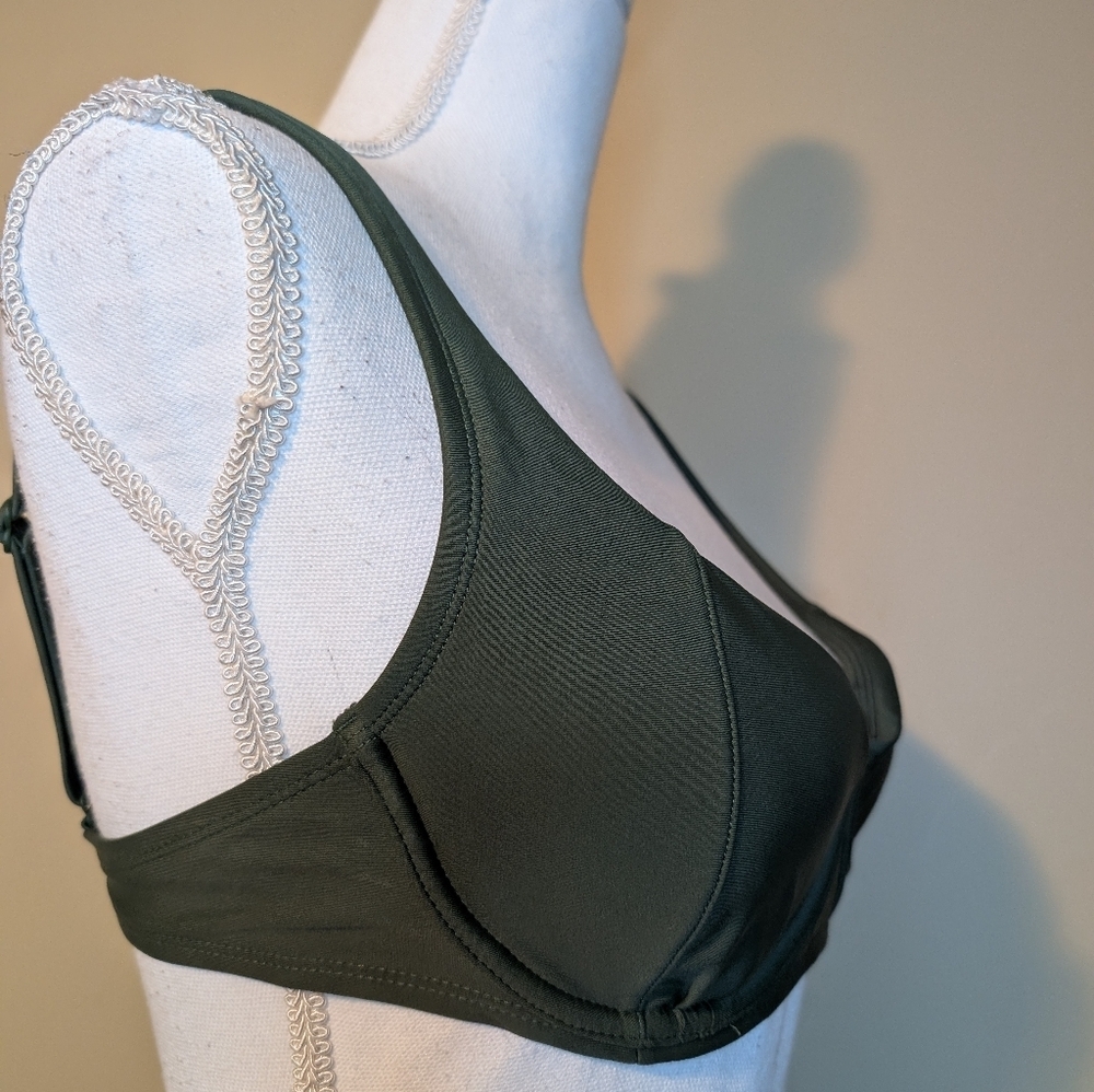 Kona Sol Ruched Army Green Bikini - Small Top, Medium Bottom - Picture 8 of 13